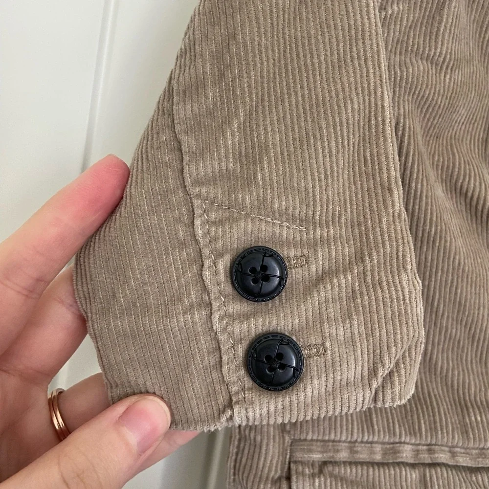 EUC Carter’s boy’s‎ light tan soft corduroy button up collar jacket 6 months